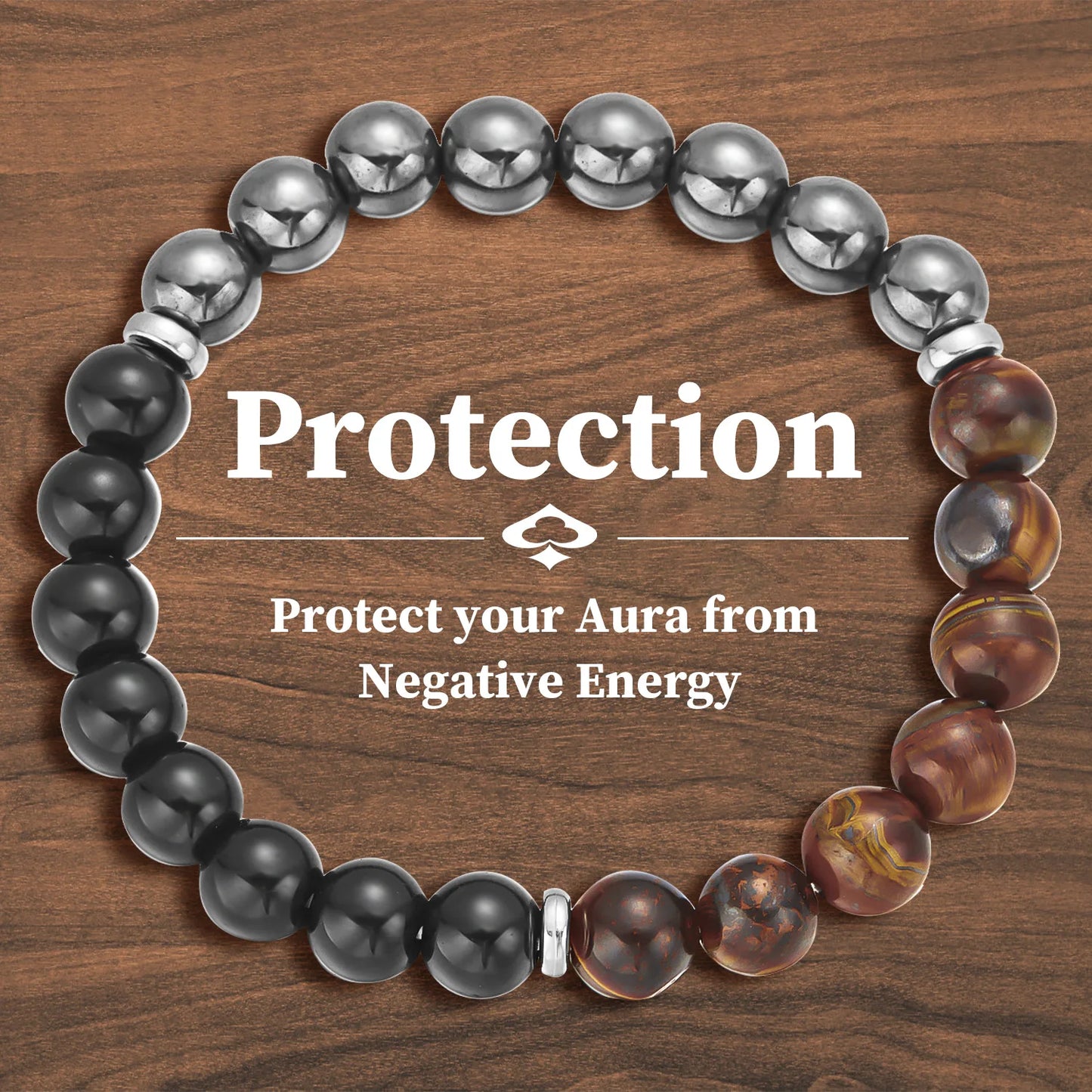 Classic Natural Stone Relieve Stress Anxiety Bracelet for Women Attract Good Luck Protection Tiger Eye Beads Bangles Jewelry