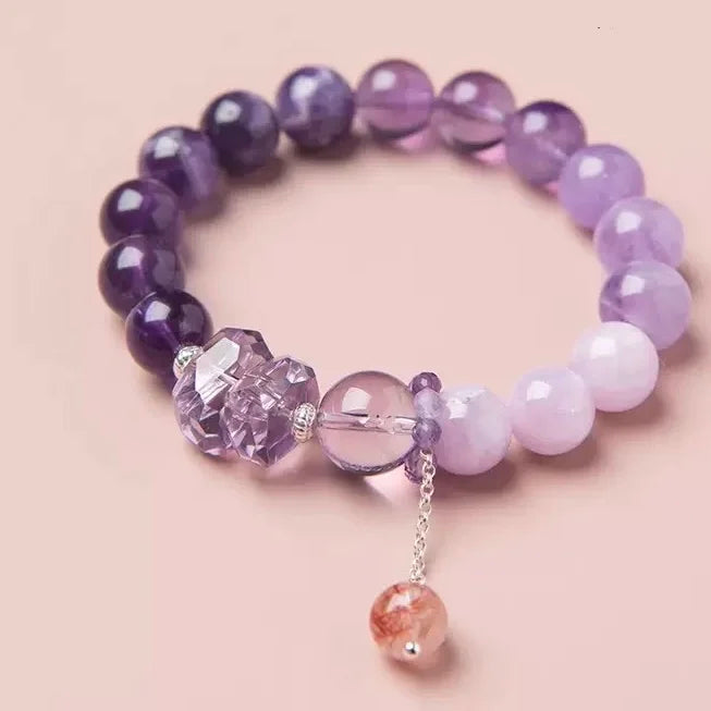 Nine Purple Fire Multi Treasure Crystal Bracelet Feng Shui Style Crystal Crafts