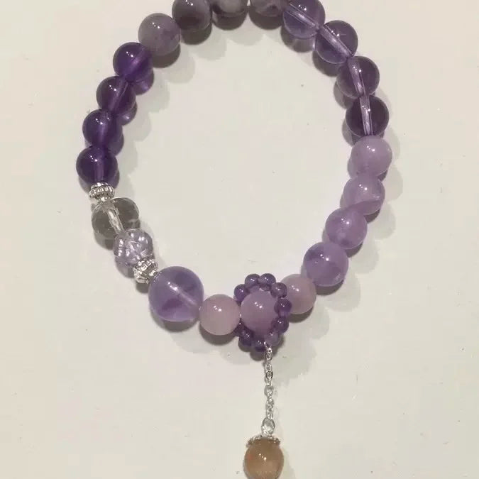 Nine Purple Fire Multi Treasure Crystal Bracelet Feng Shui Style Crystal Crafts