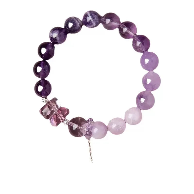 Nine Purple Fire Multi Treasure Crystal Bracelet Feng Shui Style Crystal Crafts
