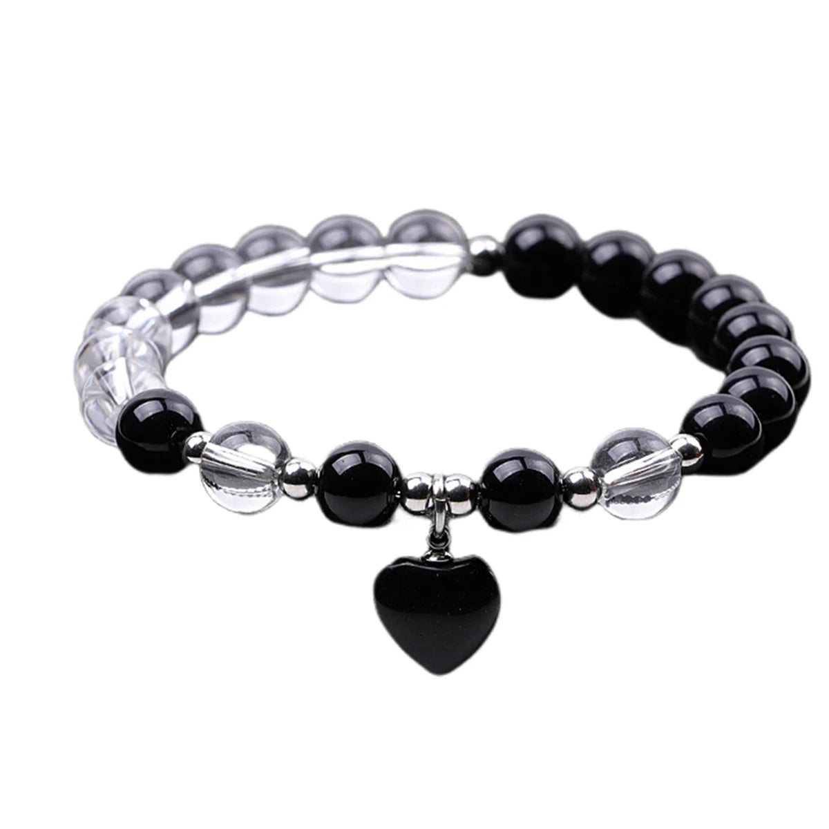 Sodalite Hot Sale  Jewelry 8MM Crystal Stone Heart Cut Beads Energy Bracelets for Girls Elastic Bracelets for Friendship Gift