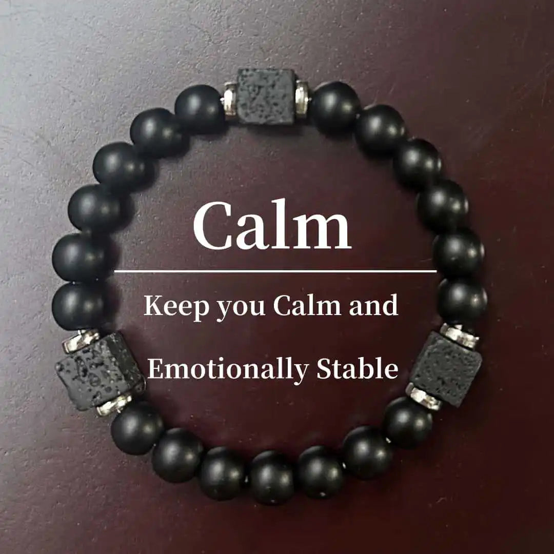 Triple Protection Bracelets for Men, Women Black Obsidian Hematite Tiger Eye Beaded 8mm Natural Stone Bracelet Jewelry Gifts