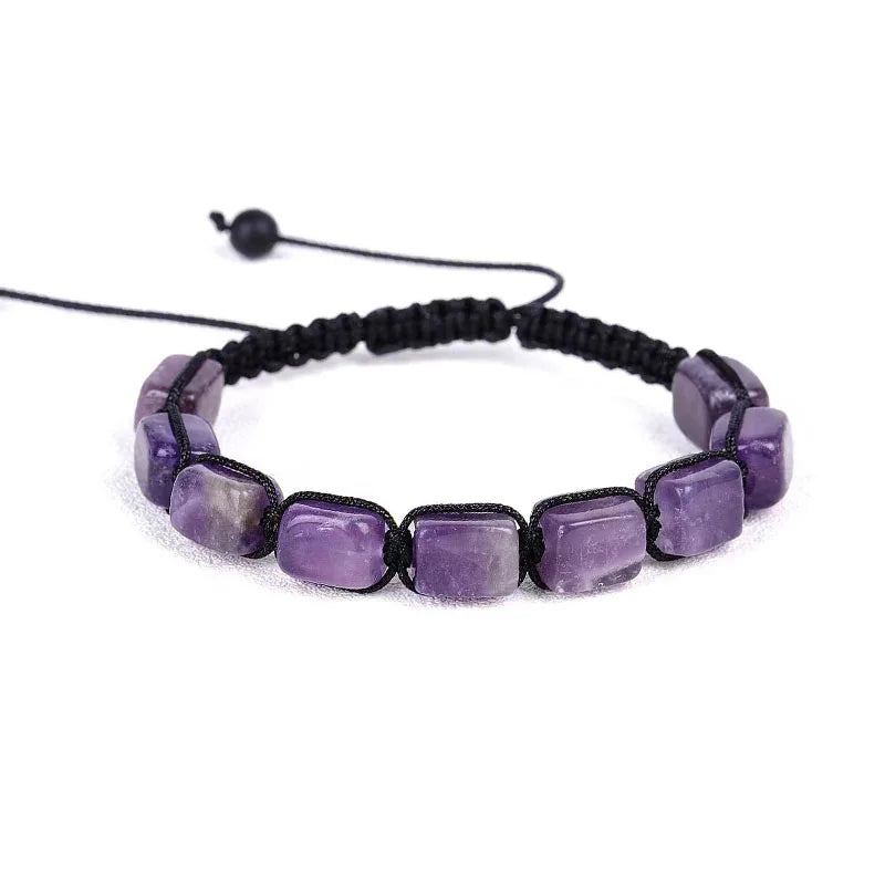 Natural Stone Bracelet for Women 7 Colors Chakra Stones Beads Bracelets Men Lucky Health Hand Jewelry Gifts Adjustable