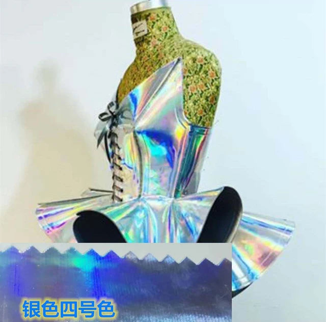 Rave Birthday Party Outfit Stage Costumes Nightclub Dj Singer Gogo Dance Costume Women Festival Clothing Laser Leather Dress