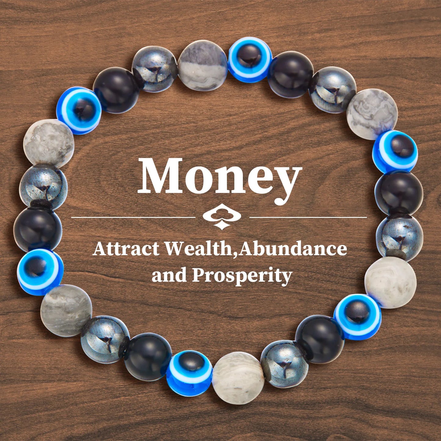 Classic Natural Stone Relieve Stress Anxiety Bracelet for Women Attract Good Luck Protection Tiger Eye Beads Bangles Jewelry