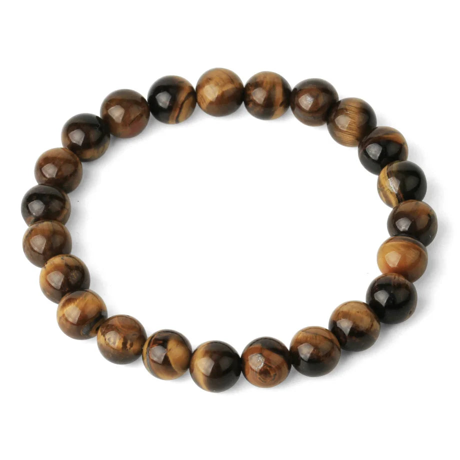 CSJA Women's Natural Stone Crystal Bracelet Love Heart Beaded Sodalite Tiger Eye Rose Quartz Amethyst Friendship G909 ﻿