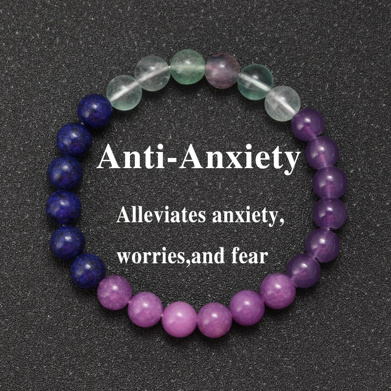 Natural Stone Bracelet Women Men Attract Good Luck Money Protection Health Green Malachite Tiger Eye Beads Bracelet Bangles