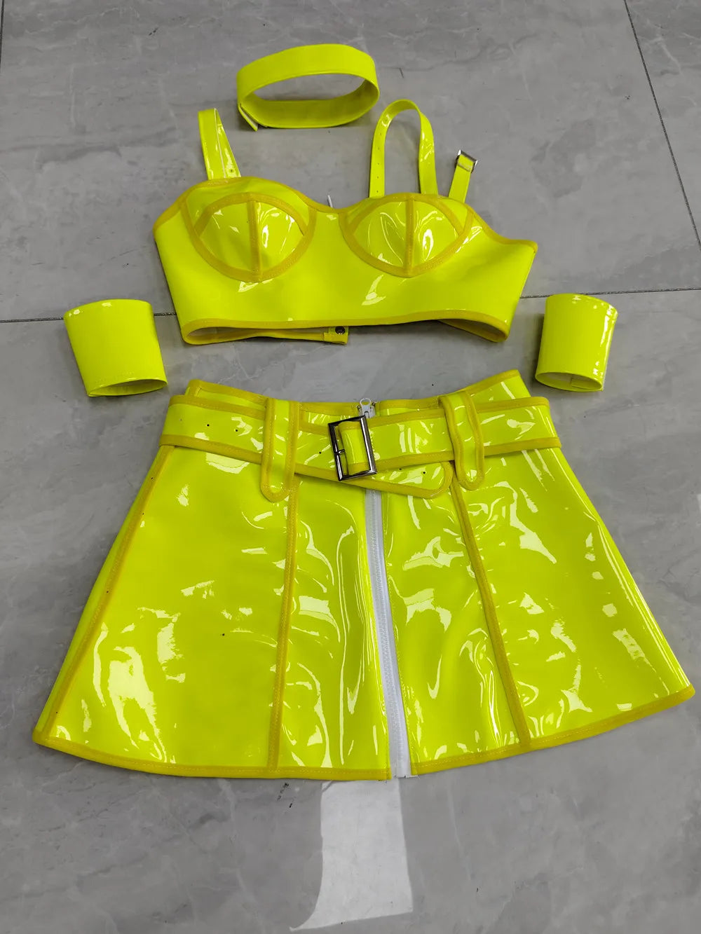 Club Party Carnival Rave Outfit Pink Laser Tops Skirt Team Stage Wear Nightclub Gogo Dancer Costume Festival Performance Clothes