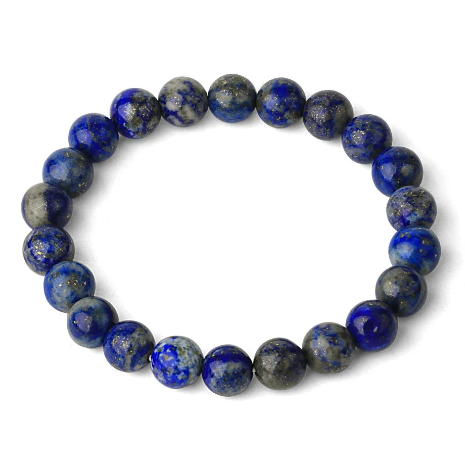 CSJA Women's Natural Stone Crystal Bracelet Love Heart Beaded Sodalite Tiger Eye Rose Quartz Amethyst Friendship G909 ﻿