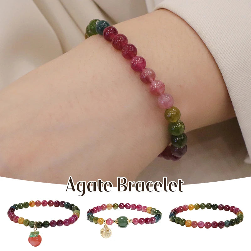 Natural Crystal Stone Beaded Bracelets for Women Anti Anxiety Healing Energy Money Wealth Prosperity Abundance Luck Feng Shui
