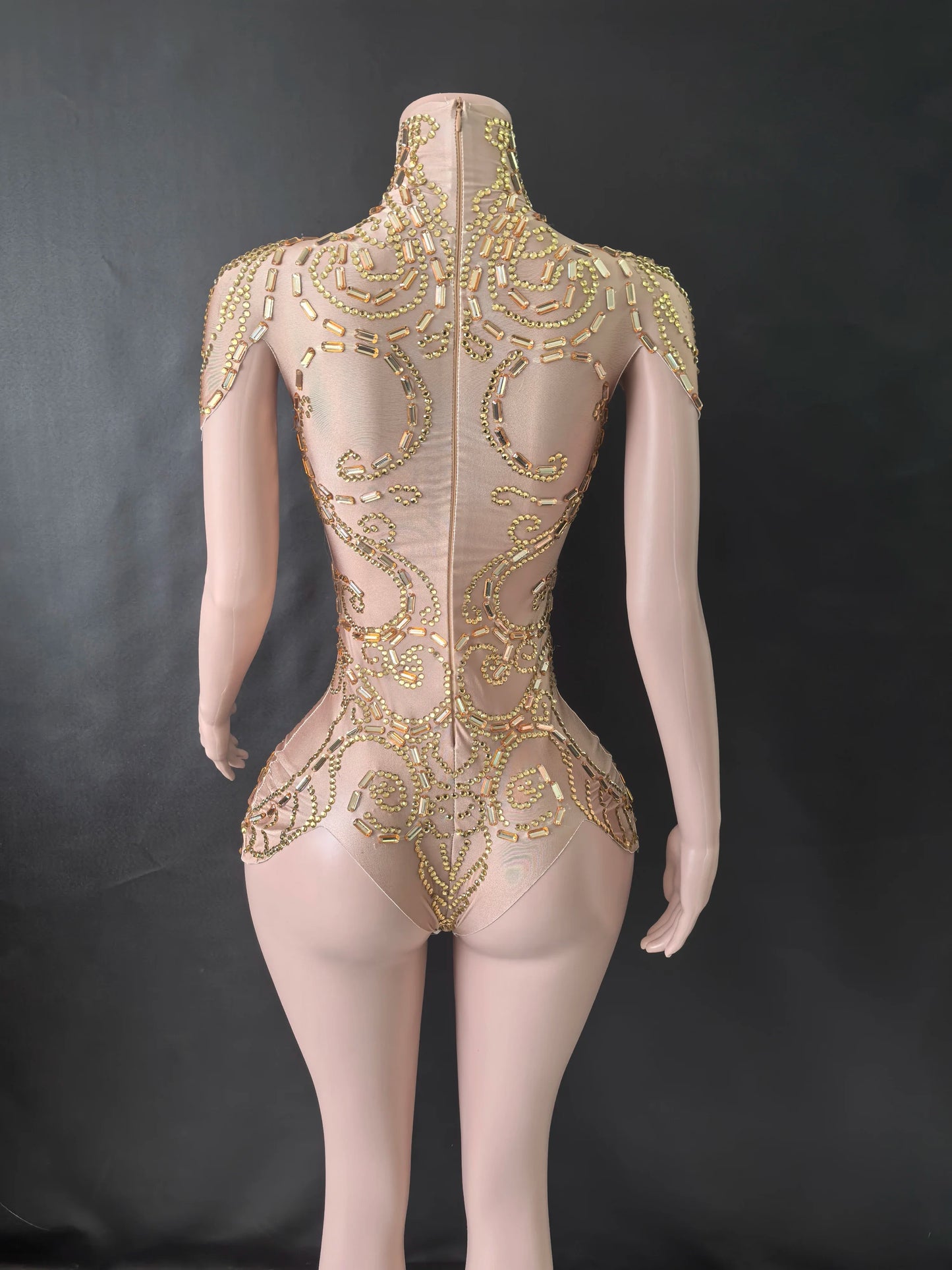 Rhinestones Bodysuit Pole DancePerformance Clothing Party Rave Outfit Clubwear Stretch Drag Queen Costume
