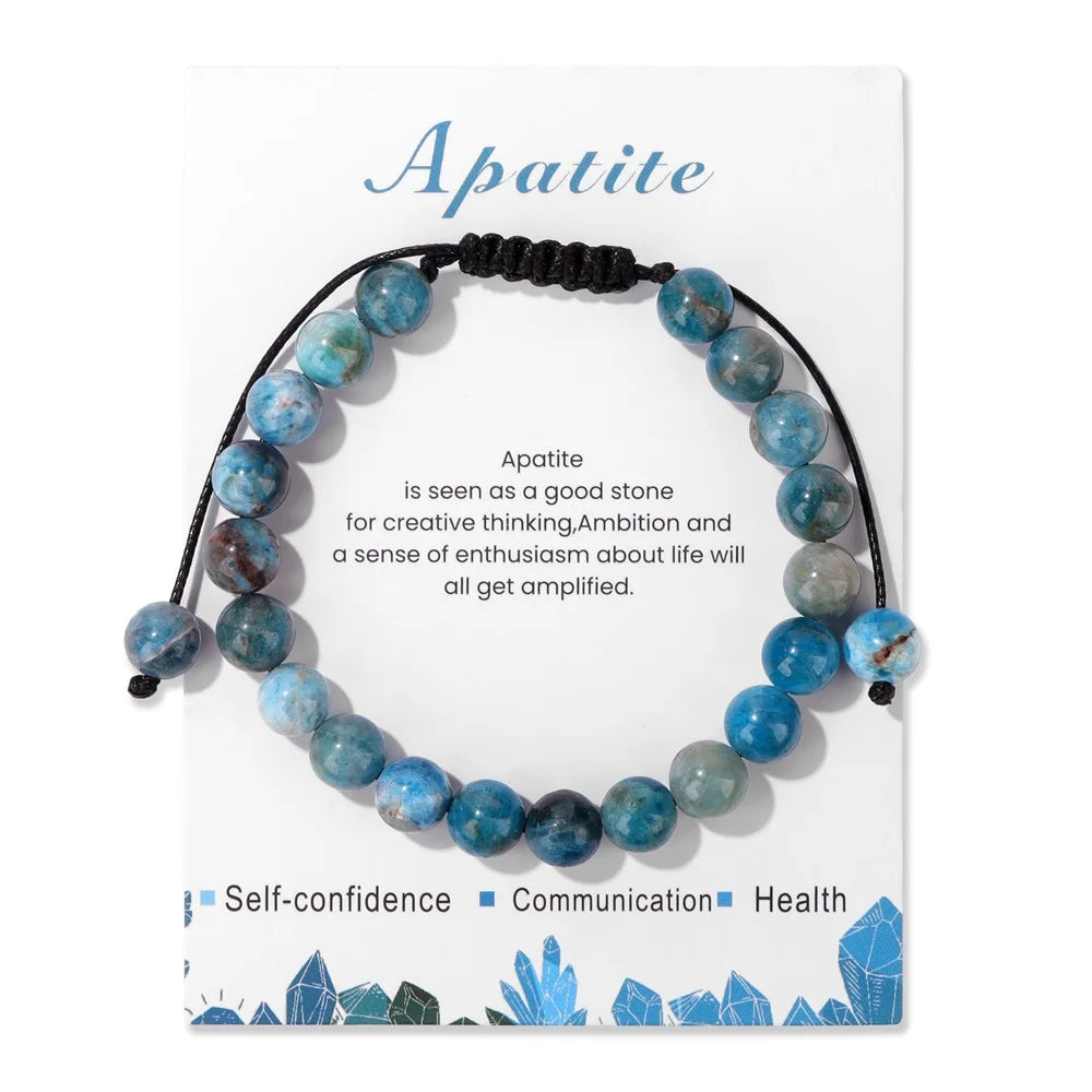 Adjustable Healing Amethysts Bracelets For Women Men Natural Stone 8mm Beads Braided Bracelet Stress Relief Anxiety Jewelry
