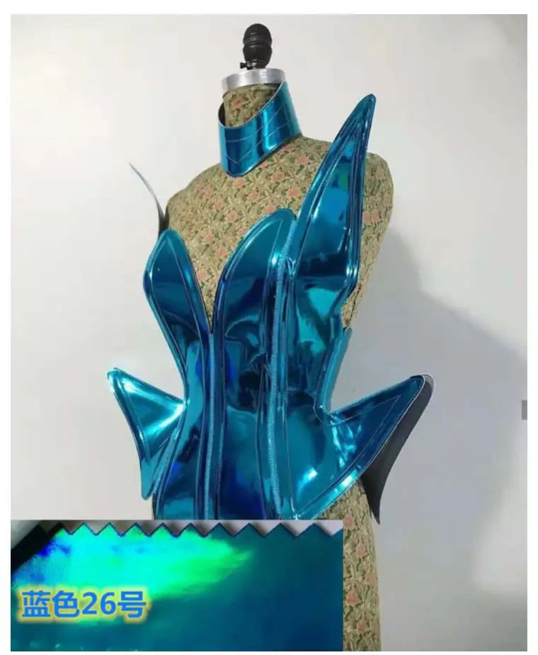 Rave Birthday Party Outfit Stage Costumes Nightclub Dj Singer Gogo Dance Costume Women Festival Clothing Laser Leather Dress
