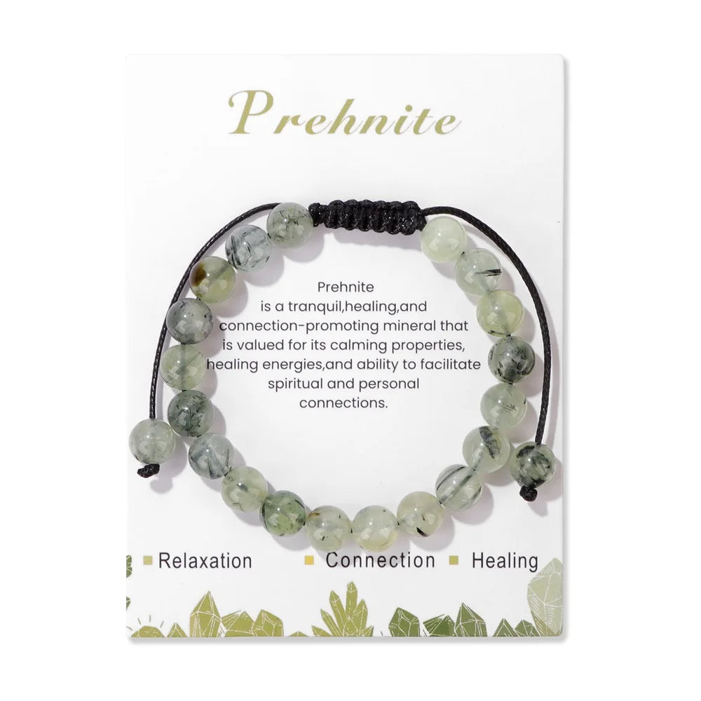 Adjustable Healing Amethysts Bracelets For Women Men Natural Stone 8mm Beads Braided Bracelet Stress Relief Anxiety Jewelry