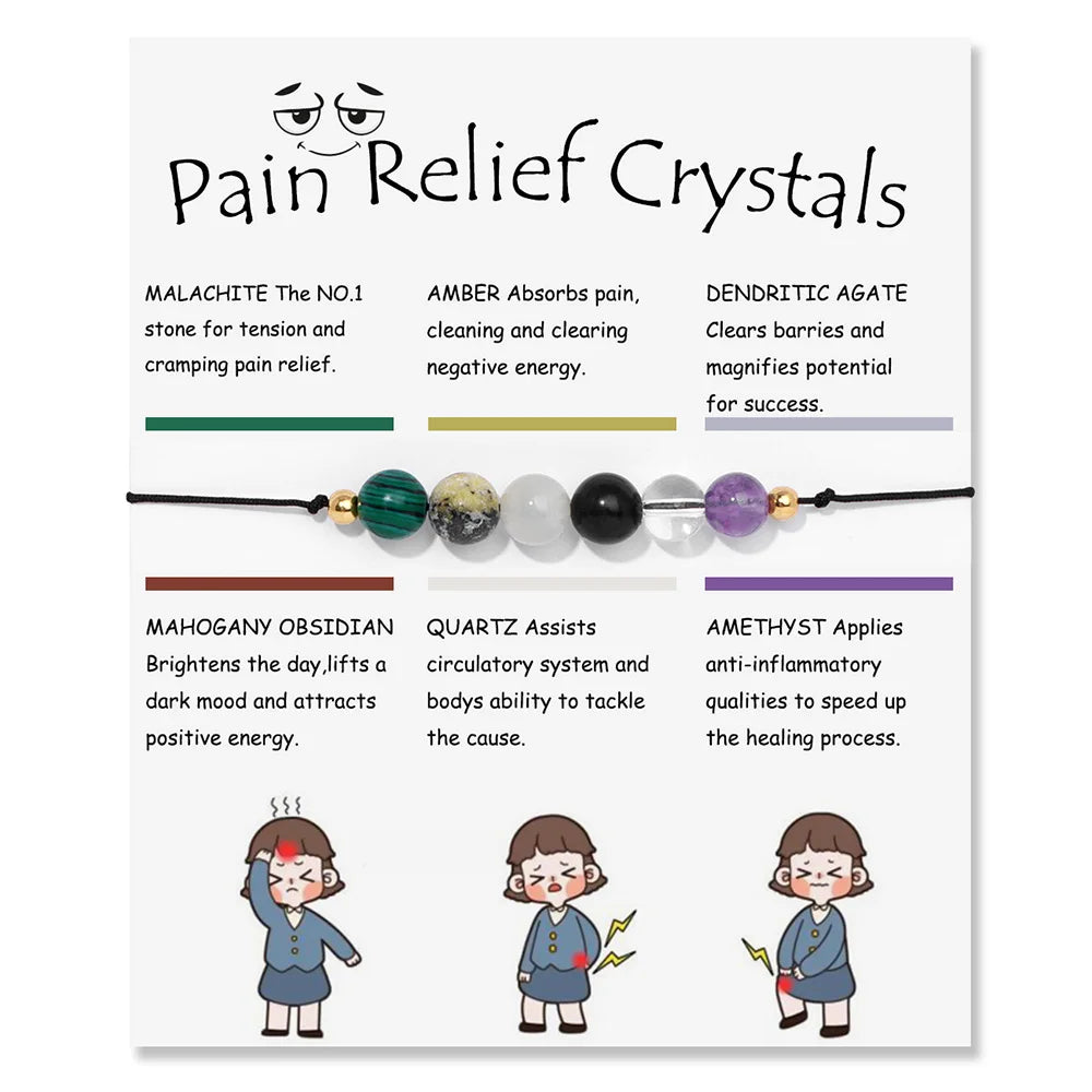 8MM Natural Stone Healthy Bracelet Handmade Beaded Braid Bracelets Adjustable Energy Sleeping Bracelet for Men Women Jewelry