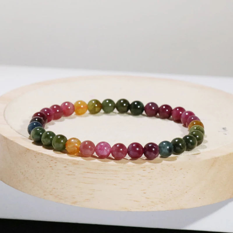 Natural Crystal Stone Beaded Bracelets for Women Anti Anxiety Healing Energy Money Wealth Prosperity Abundance Luck Feng Shui