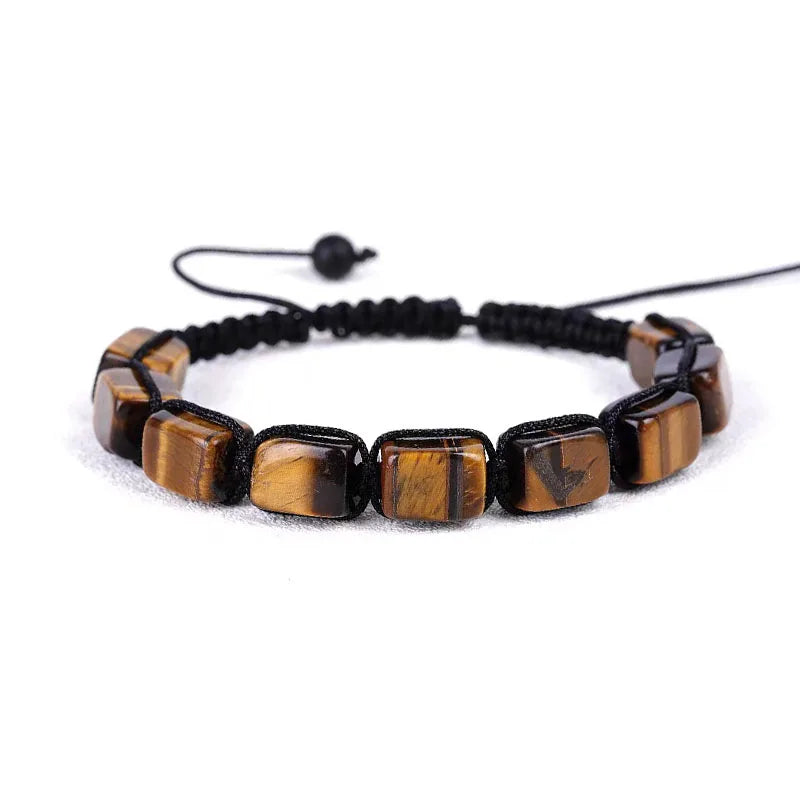 Natural Stone Bracelet for Women 7 Colors Chakra Stones Beads Bracelets Men Lucky Health Hand Jewelry Gifts Adjustable