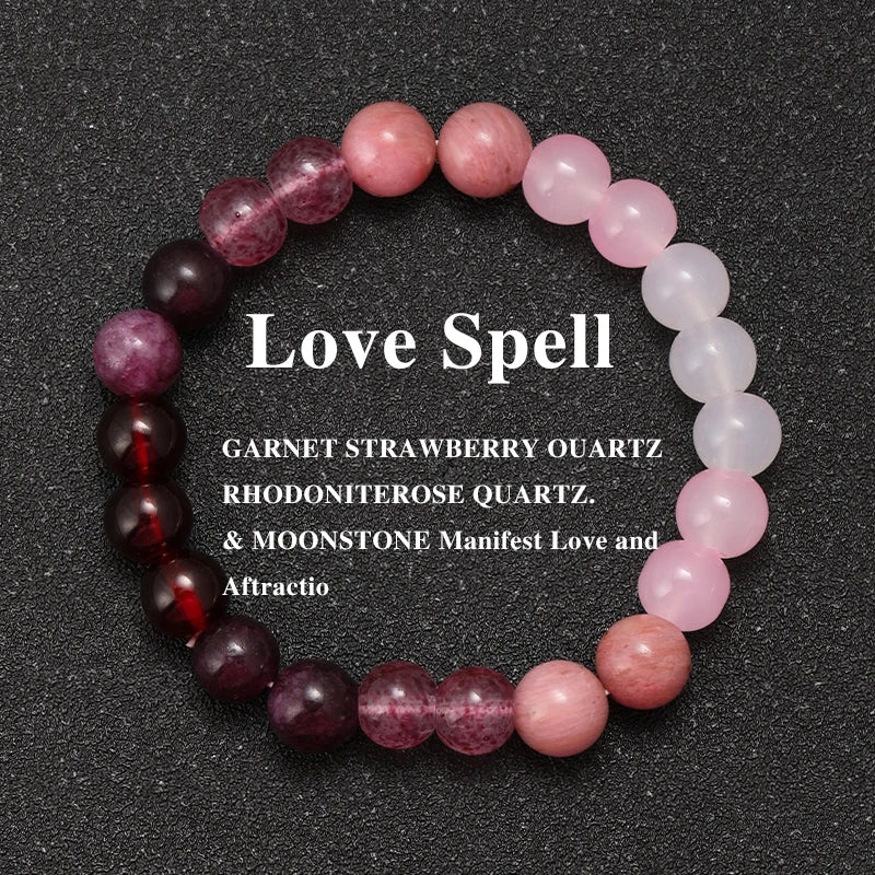 Natural Stone Bracelet Women Men Attract Good Luck Money Protection Health Green Malachite Tiger Eye Beads Bracelet Bangles