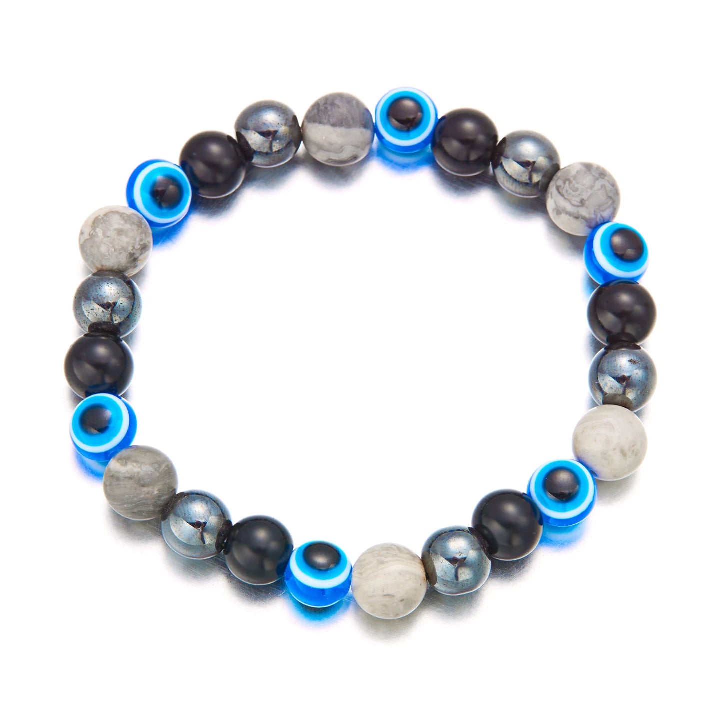 Classic Natural Stone Relieve Stress Anxiety Bracelet for Women Attract Good Luck Protection Tiger Eye Beads Bangles Jewelry
