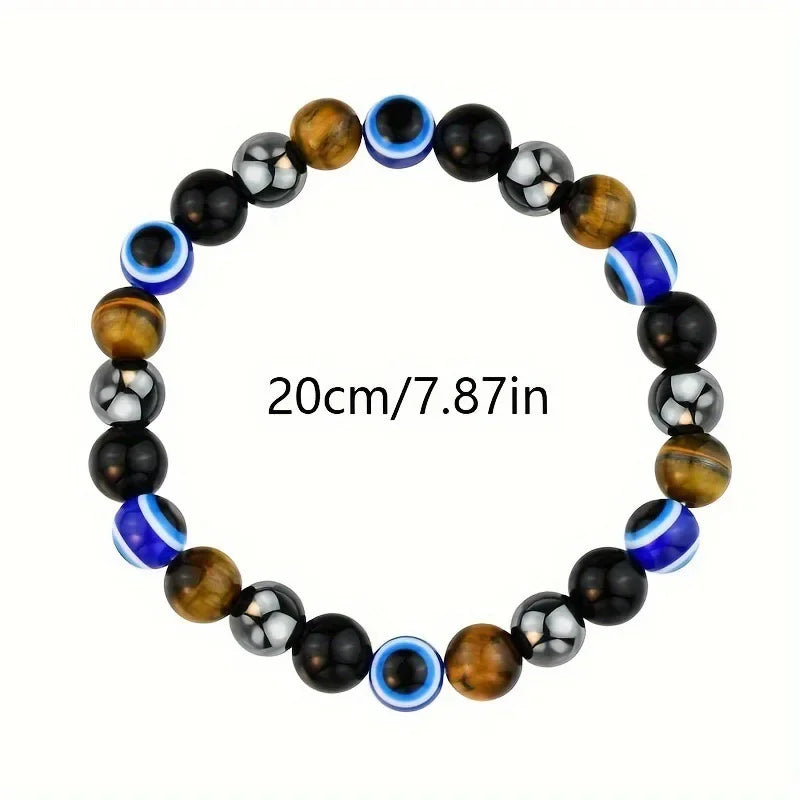 Stone Symbolic Bracelet for Women Men Rich Wealth Protection Confidence Beaded Bracelet Friendship Jewelry Birthday Gift
