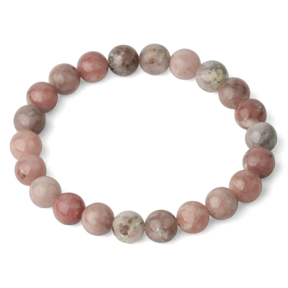 CSJA Women's Natural Stone Crystal Bracelet Love Heart Beaded Sodalite Tiger Eye Rose Quartz Amethyst Friendship G909 ﻿